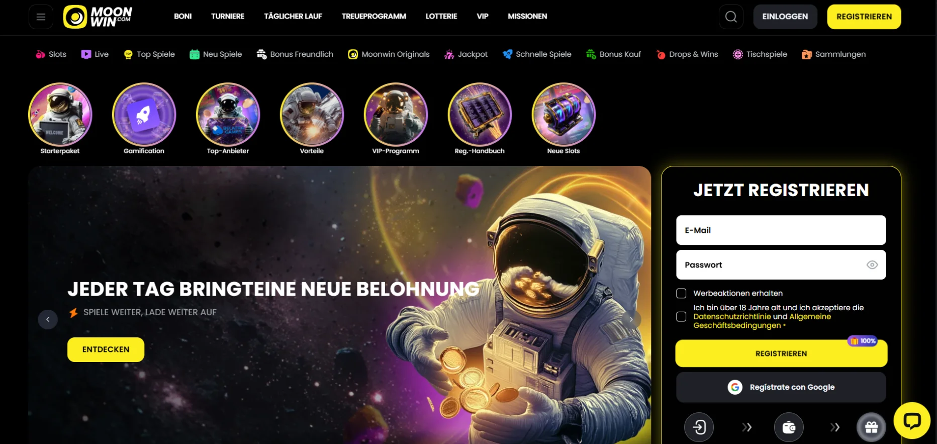 Moonwin Casino Screen